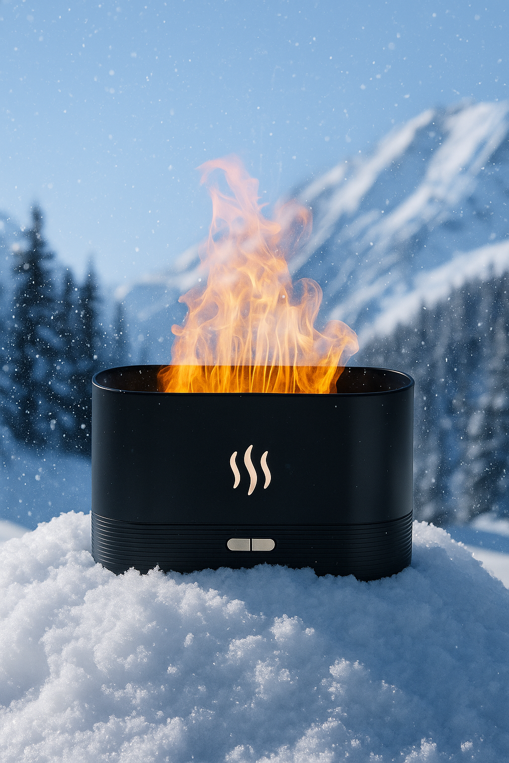 Breath Air Humidifier Ultrasonic Cool Mist Maker Fogger Led Essential Oil Flame Lamp Difusor